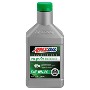 AMSOIL 0W-20 100% Synthetic Hybrid Motor Oil
Product code : HE020QT-EA

Specially Formulated For Hybrid Engines
Superior Sludge & Deposit Control
Maximizes Fuel Efficiency
Enhanced Corrosion Protection
Trusted by professional engine builders
Guaranteed Protection For 15,000 Miles/1-Year1
API Licensed
1Normal Service – Up to 15,000 miles or one year, whichever comes first, in personal vehicles not operating under severe service.